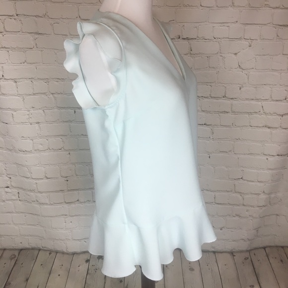 Romantic V-Neck Ruffled Blouse - Picture 2 of 4